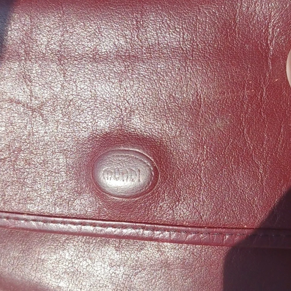 Mundi vintage purse wallet oxblod brown burgundy Brazil NAPPA leather, 7.5